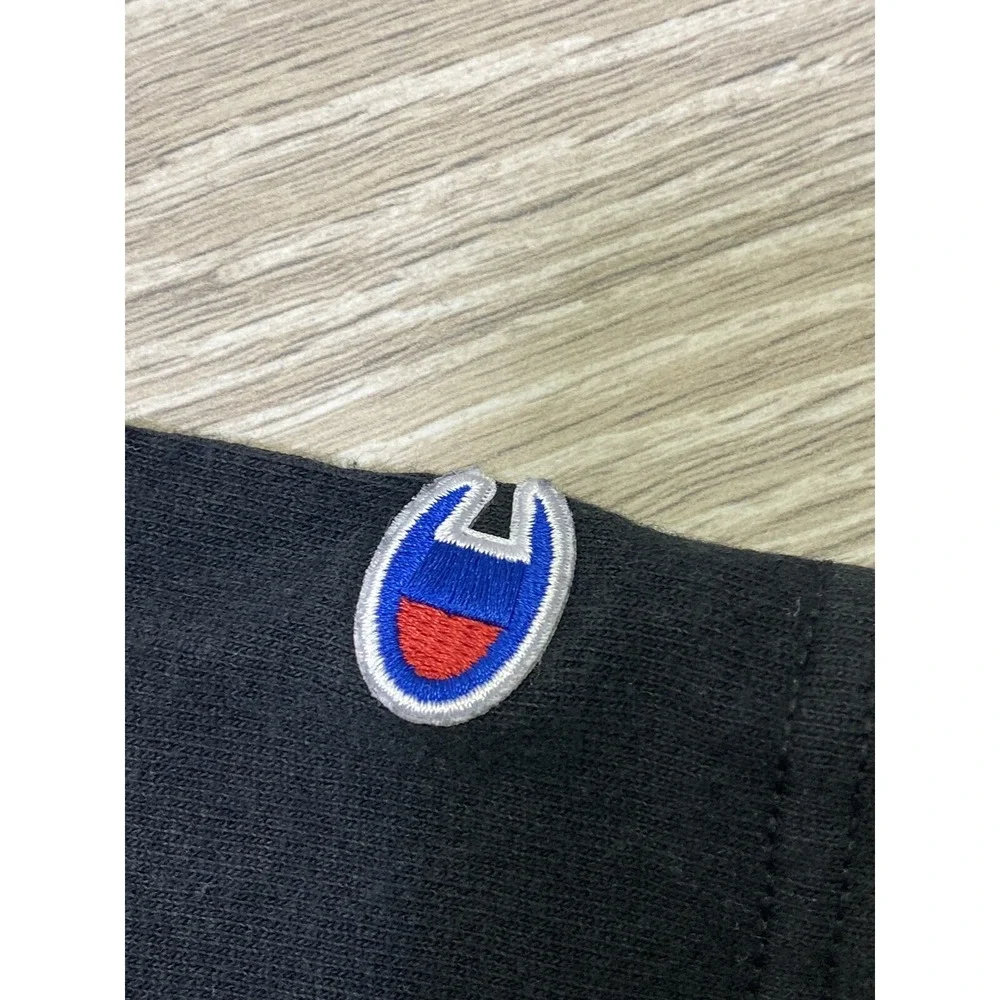 Vintage Champion Shirt Adult Sz 2XL Short Sleeve Big C Logo Embroidered Black - Picture 7 of 8